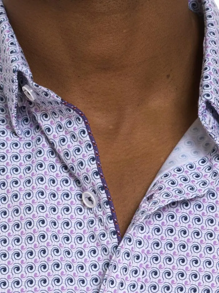 Men Robert Graham Button Down Shirts Kensinger Motion Long Sleeve Button Down Shirt Lavender
