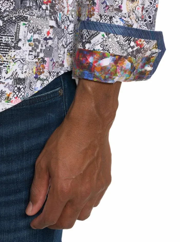 Men Robert Graham Button Down Shirts Medieval Times Long Sleeve Button Down Shirt Multi