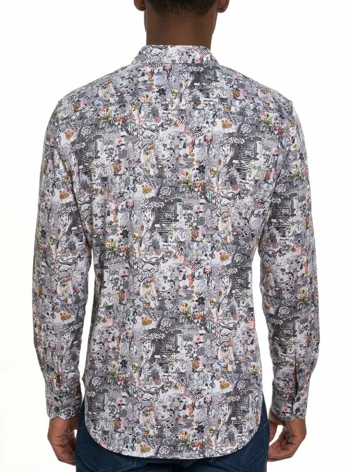 Men Robert Graham Button Down Shirts Medieval Times Long Sleeve Button Down Shirt Multi