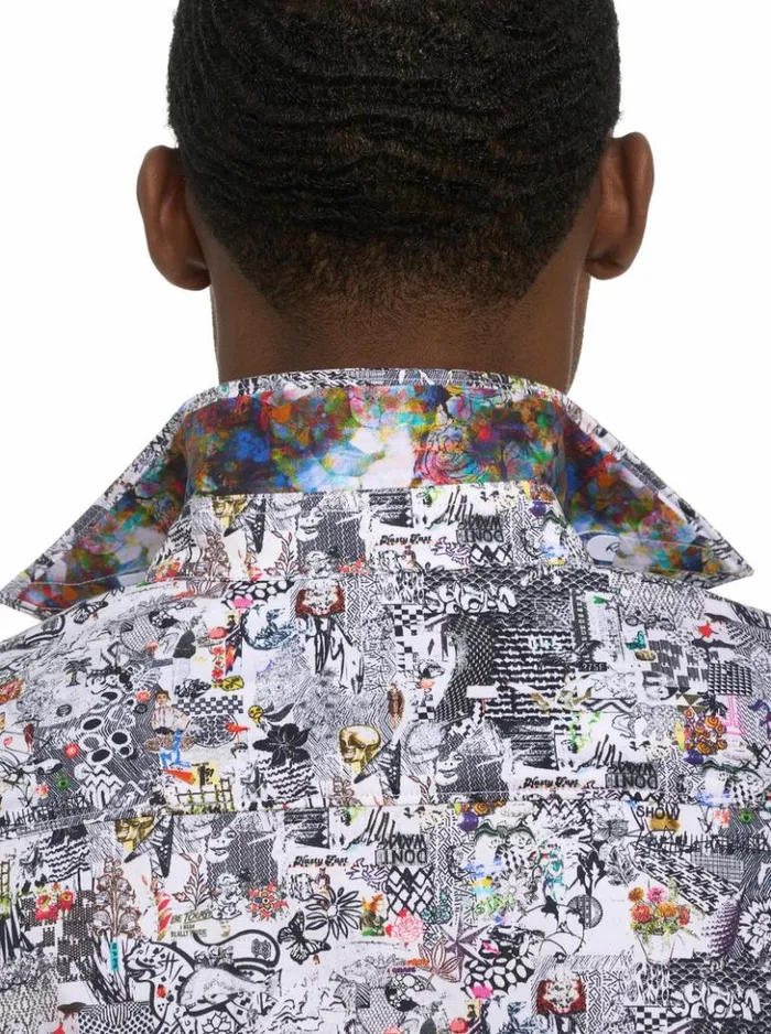 Men Robert Graham Button Down Shirts Medieval Times Long Sleeve Button Down Shirt Multi