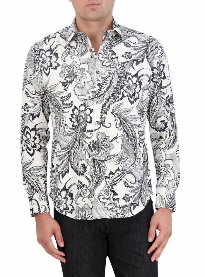 Men Robert Graham Button Down Shirts Nadeera Long Sleeve Button Down Shirt White Men Robert Graham Button Down Shirts Nadeera Long Sleeve Button Down Shirt White