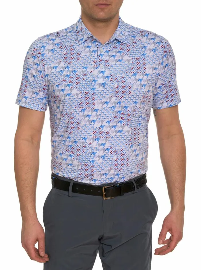 Men Robert Graham Polos and TShirts Basel Performance Polo White