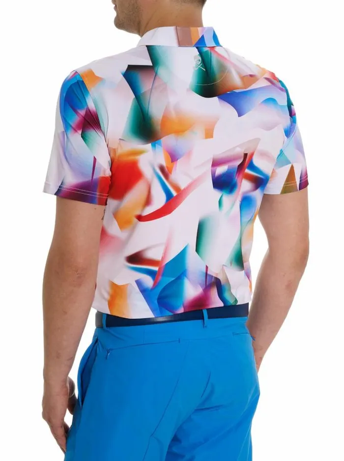 Men Robert Graham Polos and TShirts Hiatus Polo White