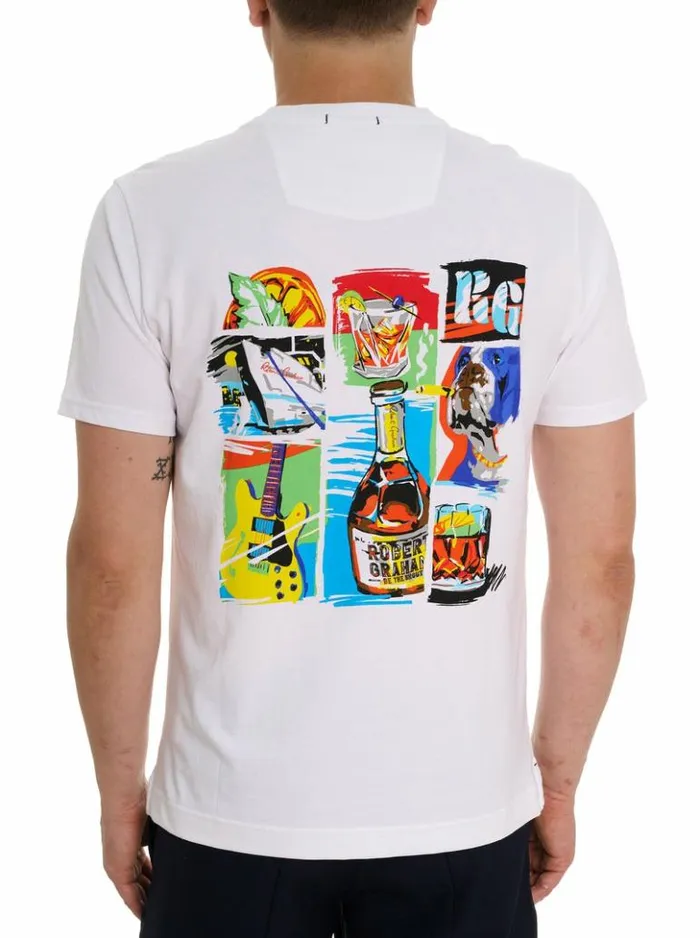 Men Robert Graham Polos and TShirts Serendipity TShirt White