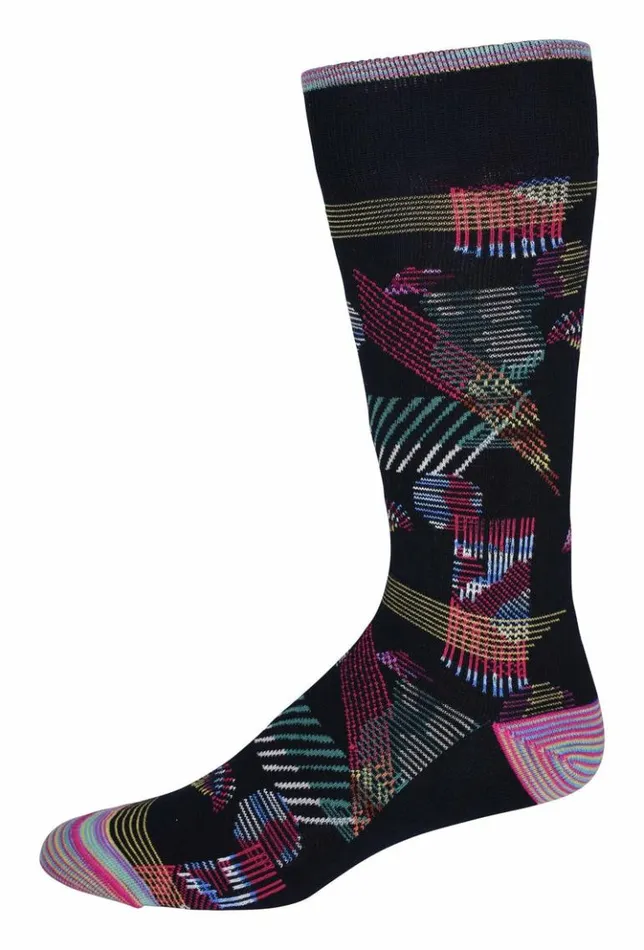 Men Robert Graham Socks Happiest Hour Sock Navy