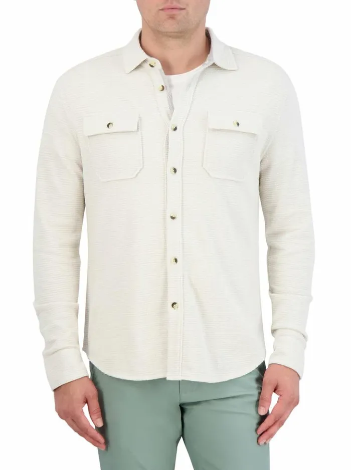 Men Robert Graham Sweaters and Knits Brunner Long Sleeve Knit Offwhite