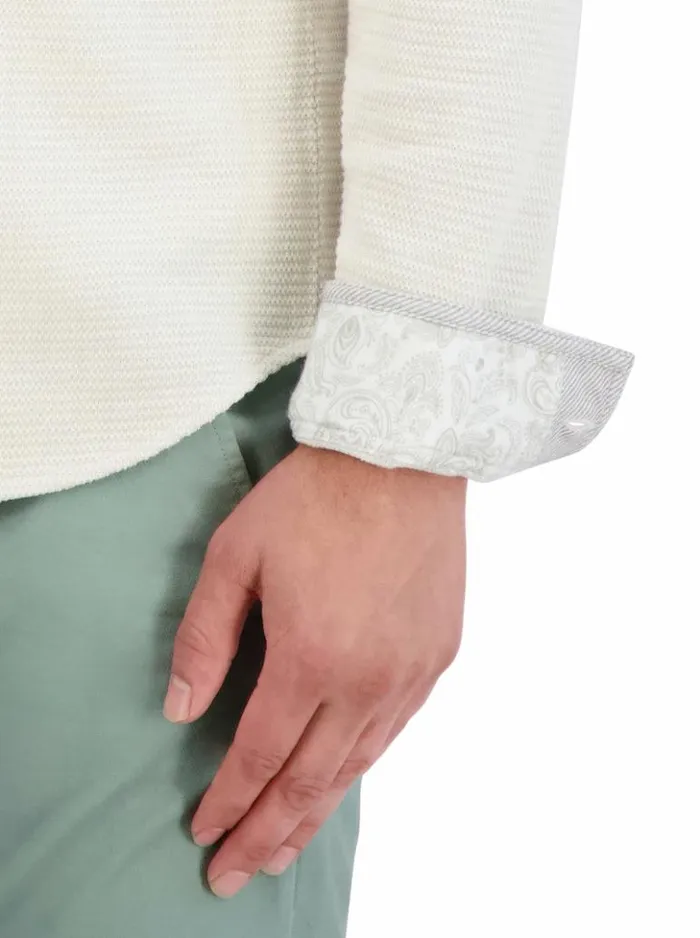 Men Robert Graham Sweaters and Knits Brunner Long Sleeve Knit Offwhite