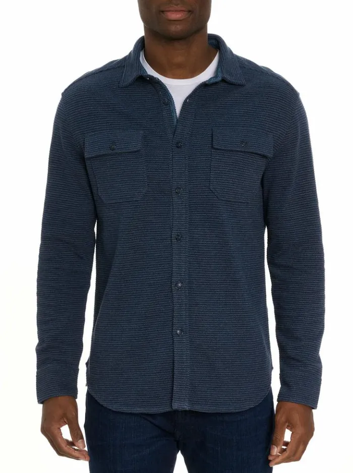 Men Robert Graham Sweaters and Knits Brunner Long Sleeve Knit Offwhite