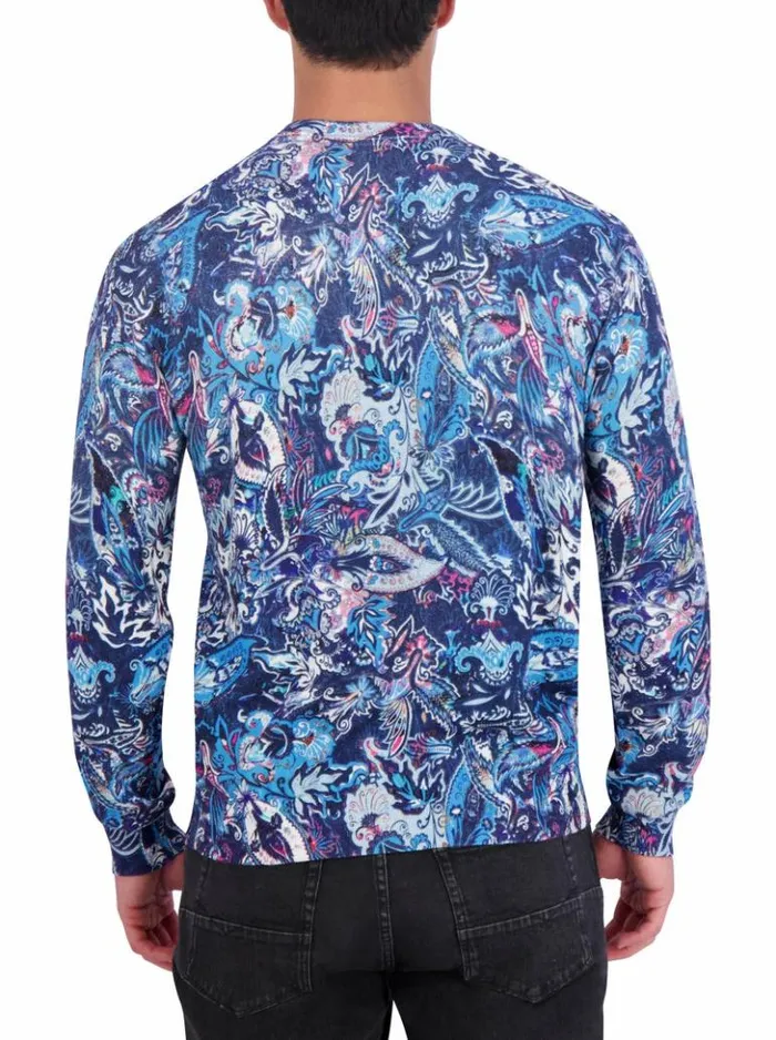 Men Robert Graham Sweaters and Knits Meier Sweater Blue