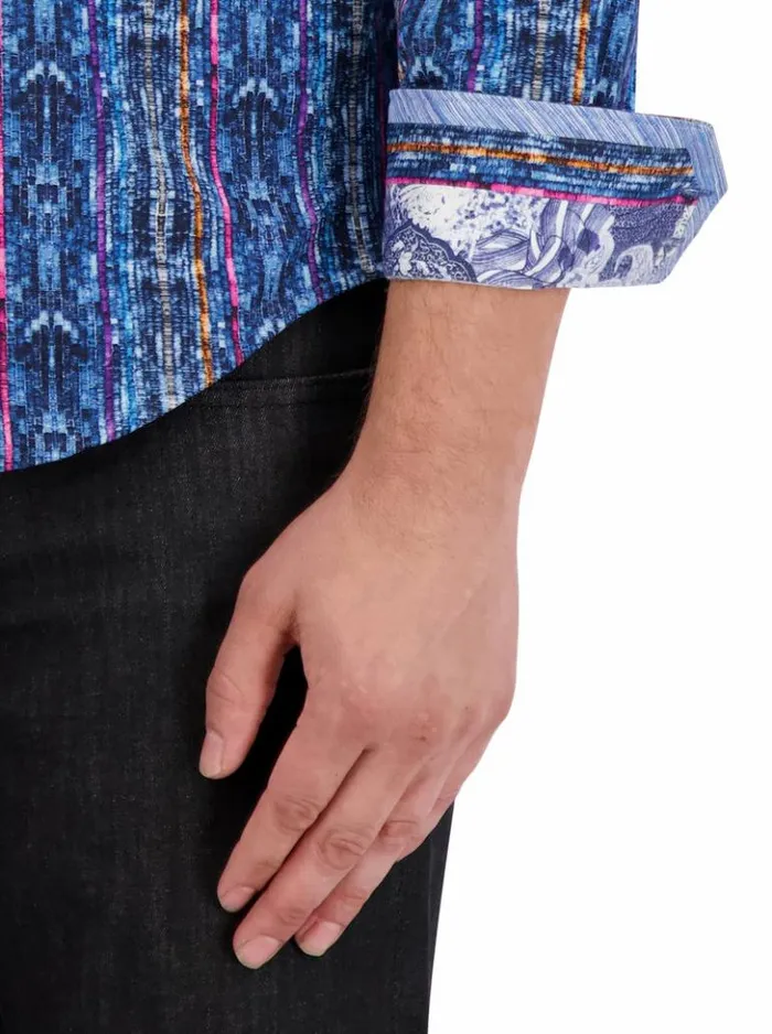 Men Robert Graham Sweaters and Knits Oasis Motion Long Sleeve Knit Shirt Multi