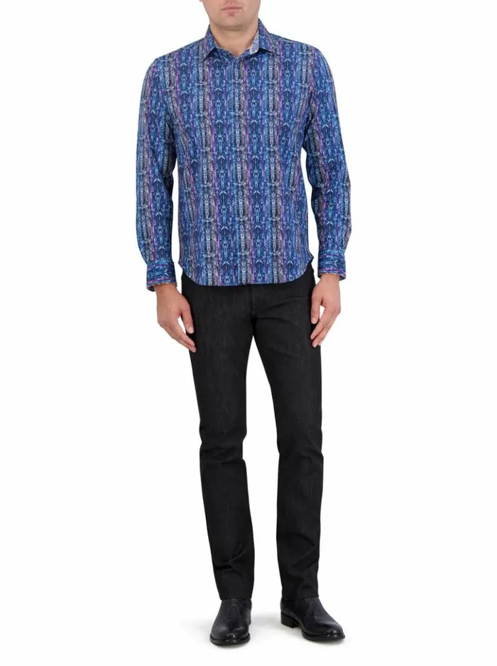 Men Robert Graham Sweaters and Knits Oasis Motion Long Sleeve Knit Shirt Multi
