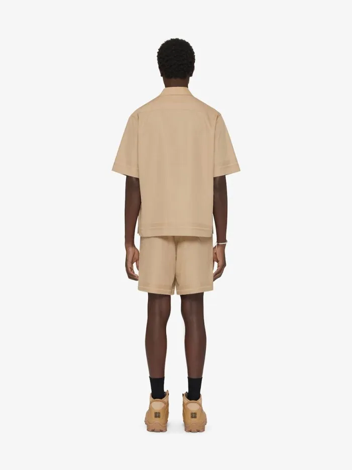 Men Shirts Givenchy Boxy Fit Shirt In 4G Cotton Beige