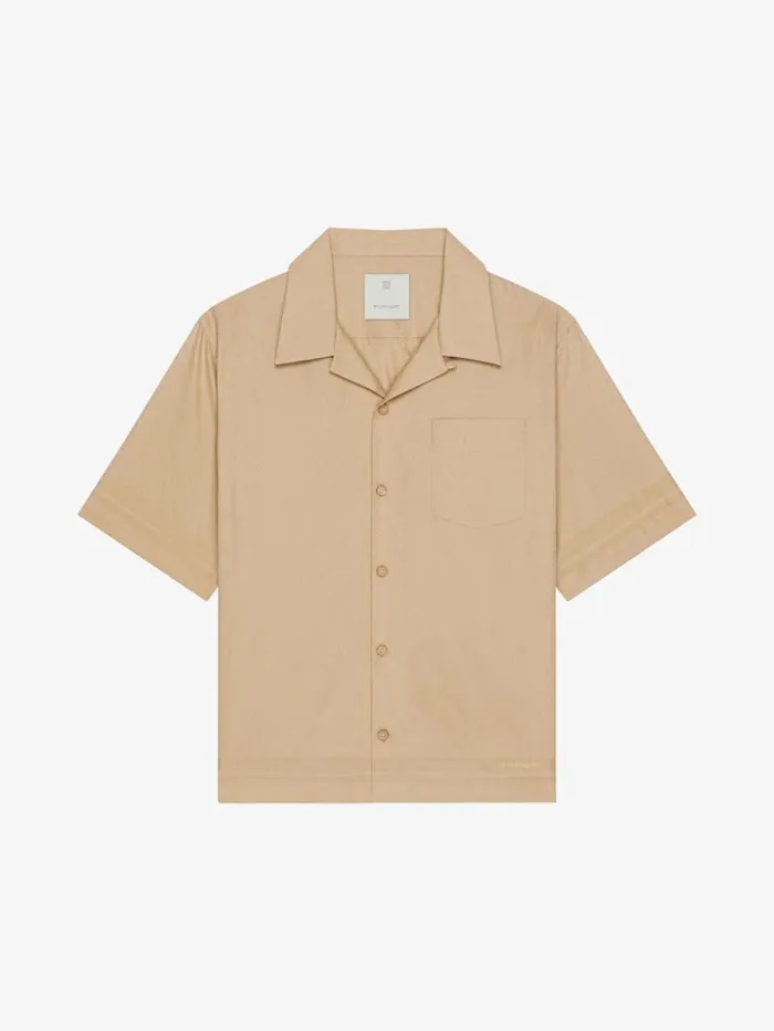 Men Shirts Givenchy Boxy Fit Shirt In 4G Cotton Beige
