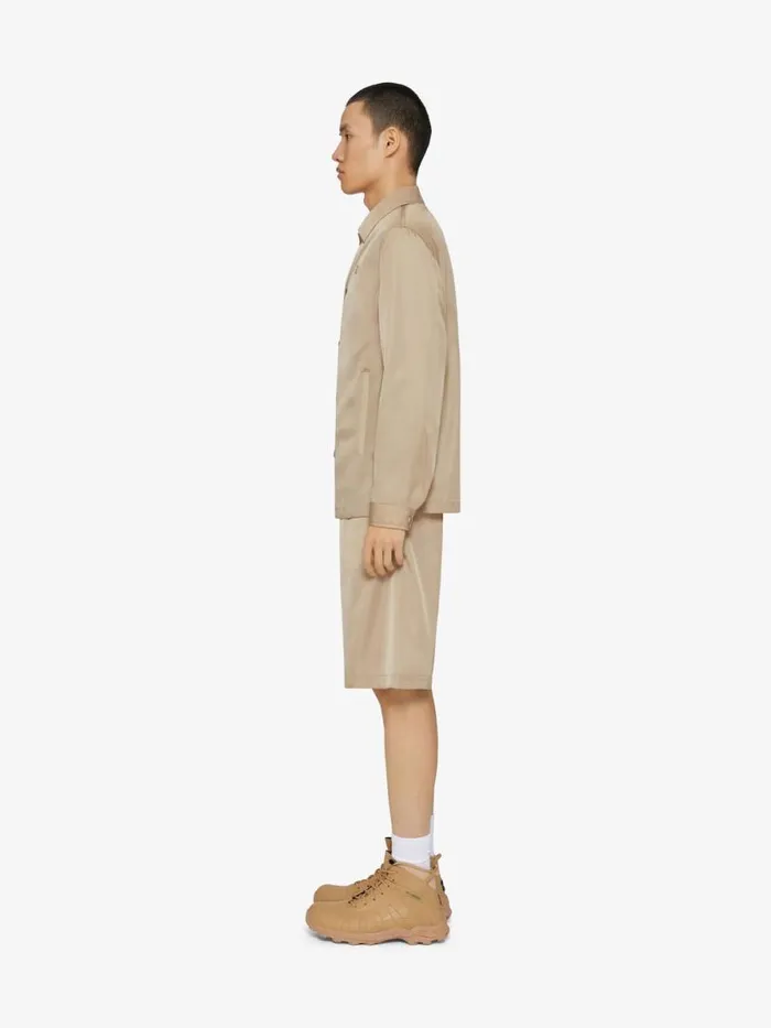 Men Shirts Givenchy Overshirt With 4G Detail Beige