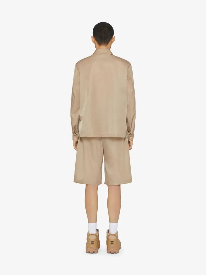 Men Shirts Givenchy Overshirt With 4G Detail Beige