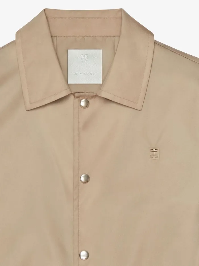 Men Shirts Givenchy Overshirt With 4G Detail Beige