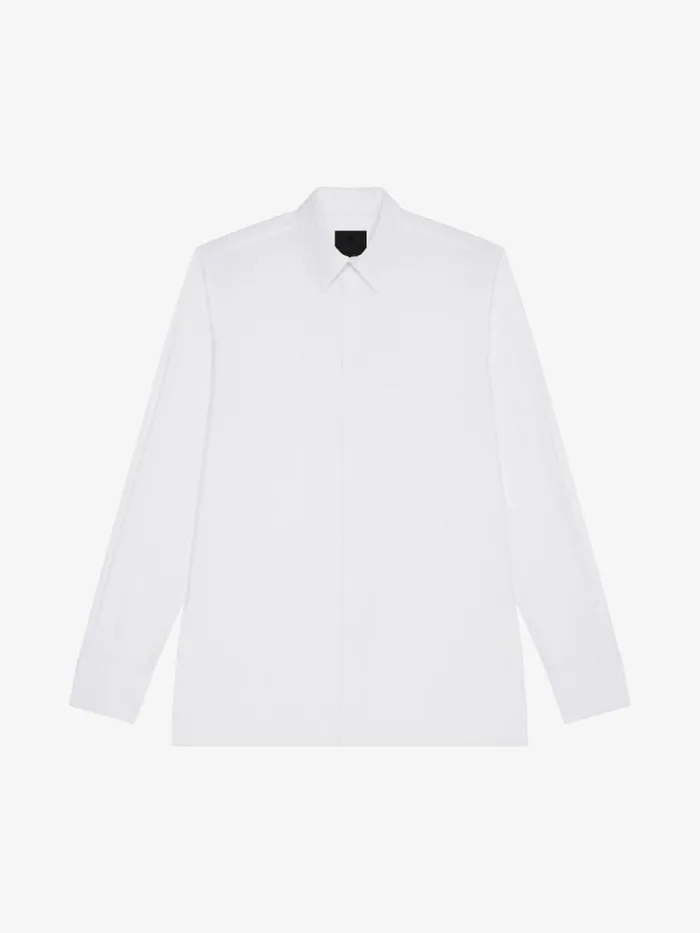 Men Shirts Givenchy Shirt In 4G Embroidered Poplin White