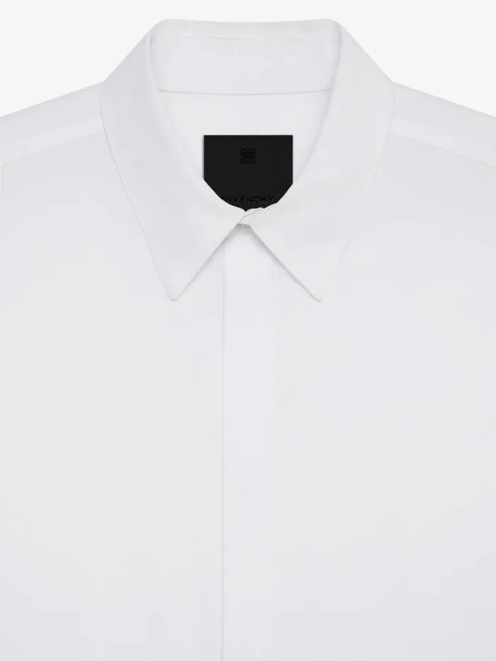 Men Shirts Givenchy Shirt In 4G Embroidered Poplin White