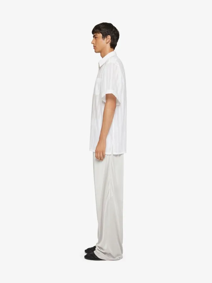 Men Shirts Givenchy Shirt In Cotton Voile With Stripes White