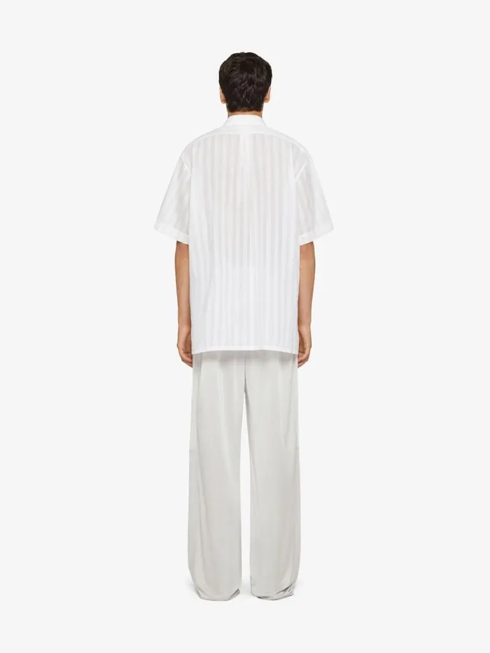 Men Shirts Givenchy Shirt In Cotton Voile With Stripes White