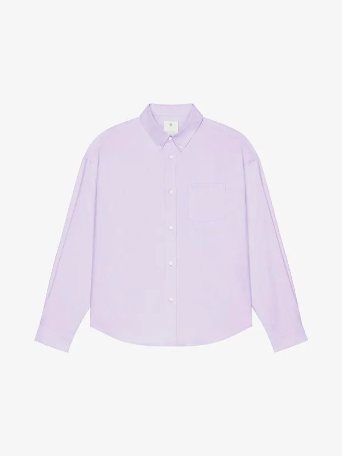 Men Shirts Givenchy Shirt In Cotton With Pocket Lilac
