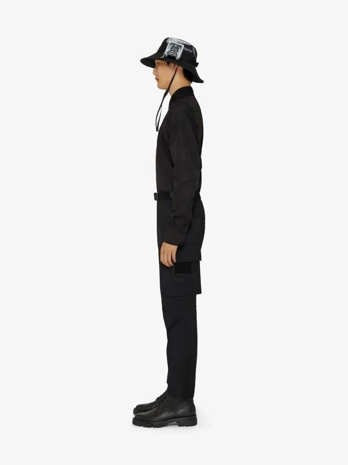 Men Shirts Givenchy Shirt In Poplin With Ulock Harness Black
