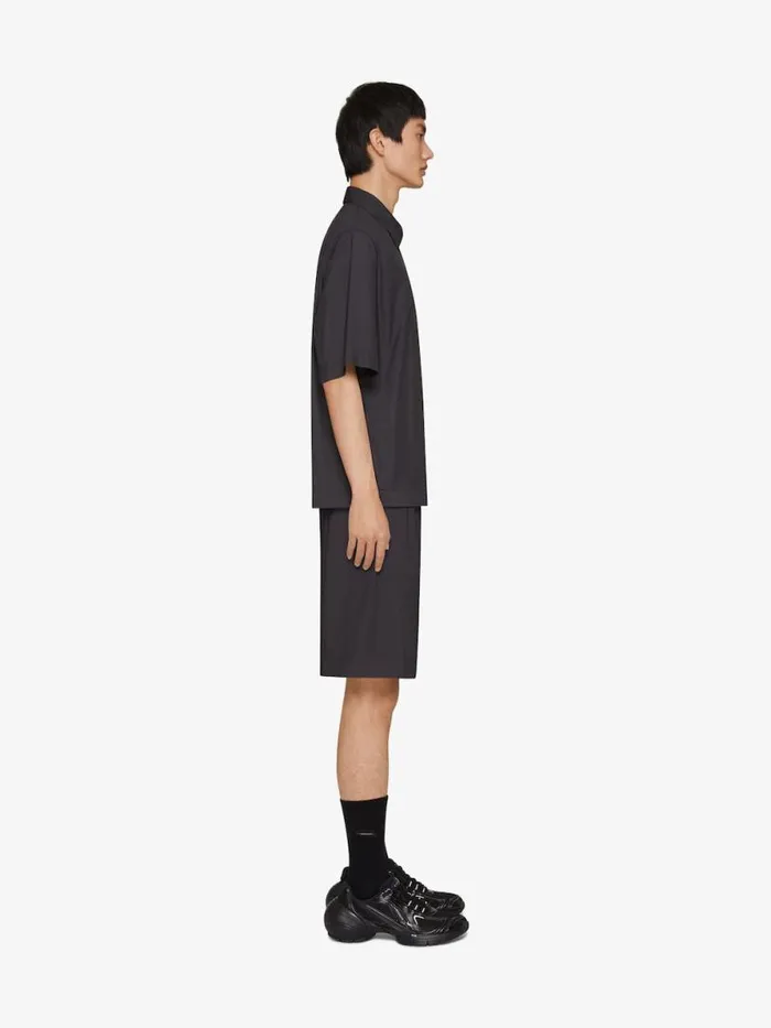Men Shirts Givenchy TKMX Boxy Fit Shirt Black