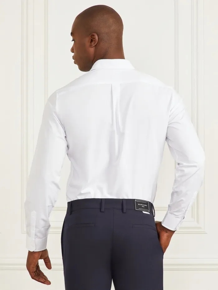 Men Shirts GUESS Jacob Notched Cuff Shirt Pure White