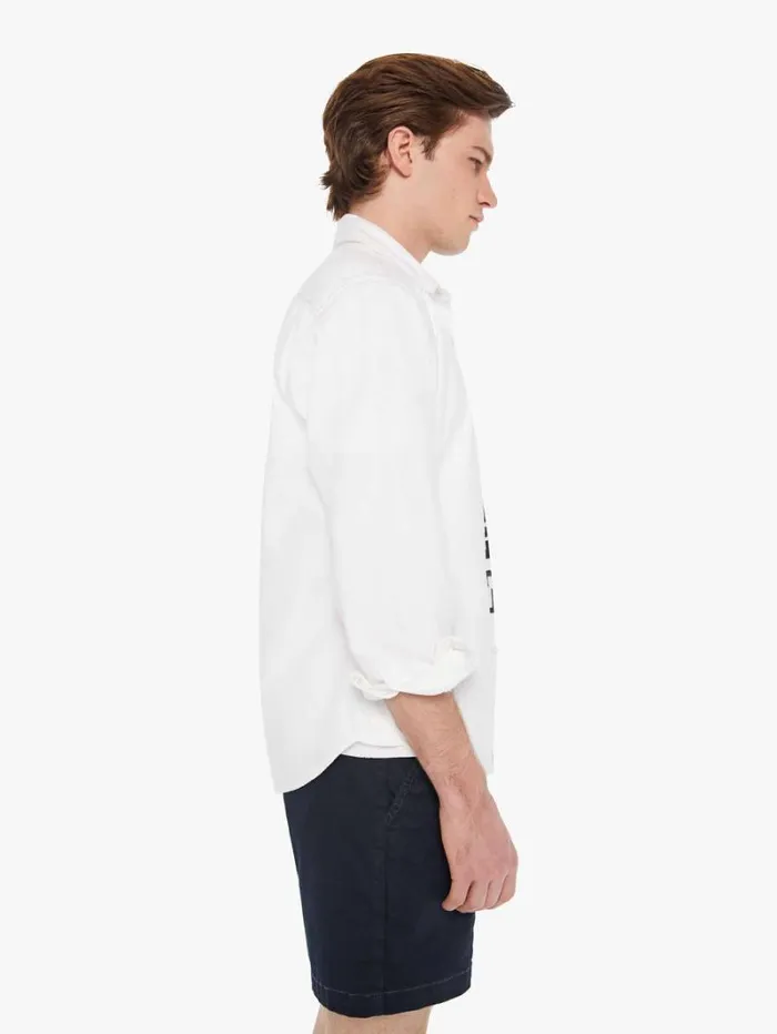 Men Shirts Mother Denim Back At The Office White Noise Men Shirts Mother Denim Back At The Office White Noise