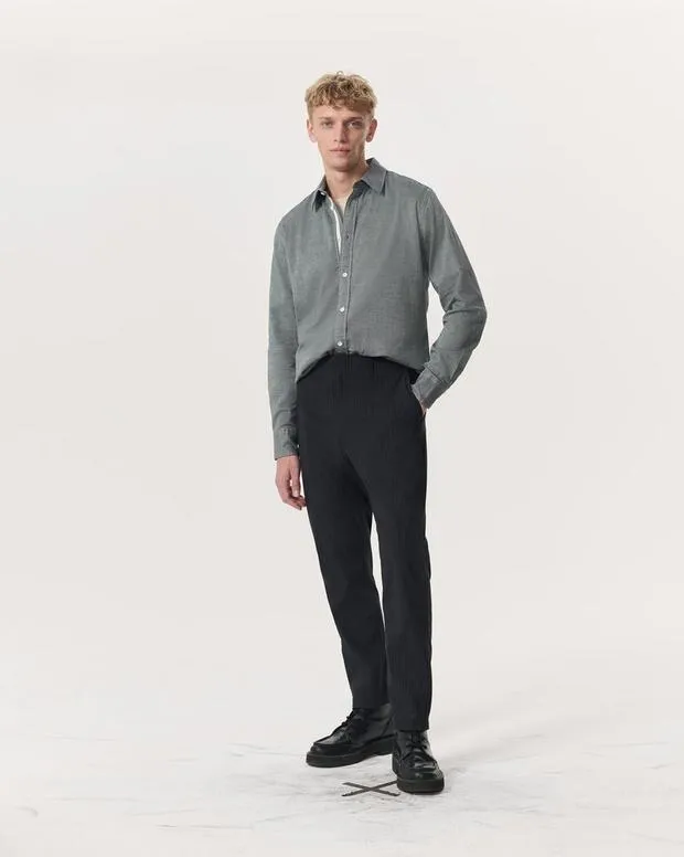 Men Shirts rag and bone Tomlin StretchCotton Dobby Shirt ArmyDark GreyHeron BluePearl GreyWhite
