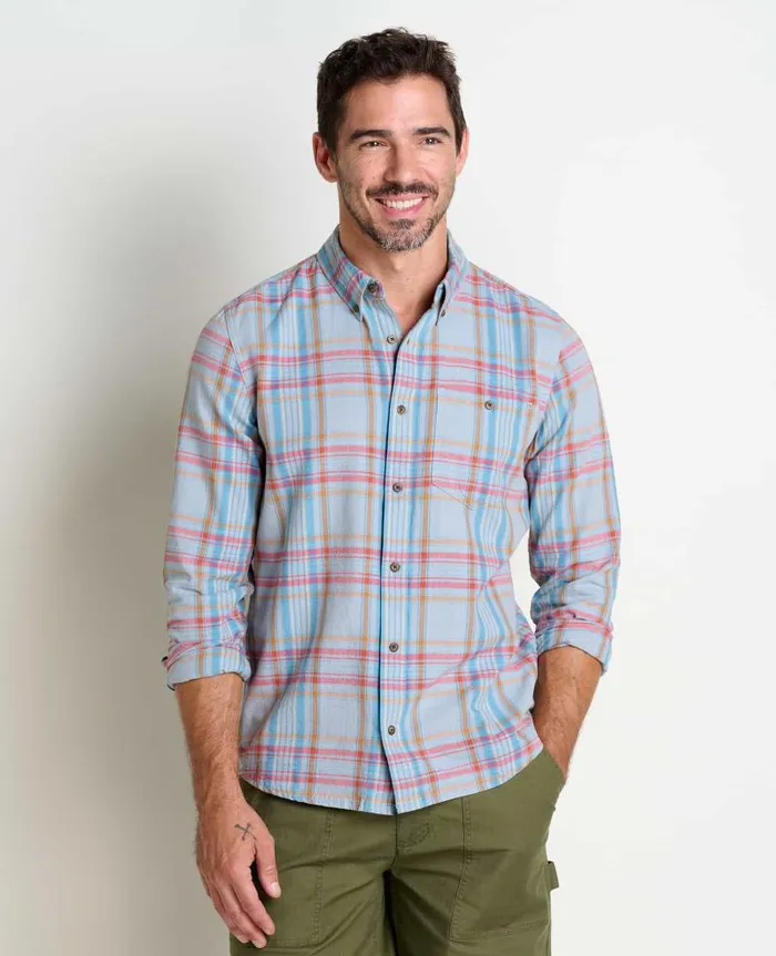 Men Shirts Toad and Co Eddy Long Sleeve Shirt Glacier