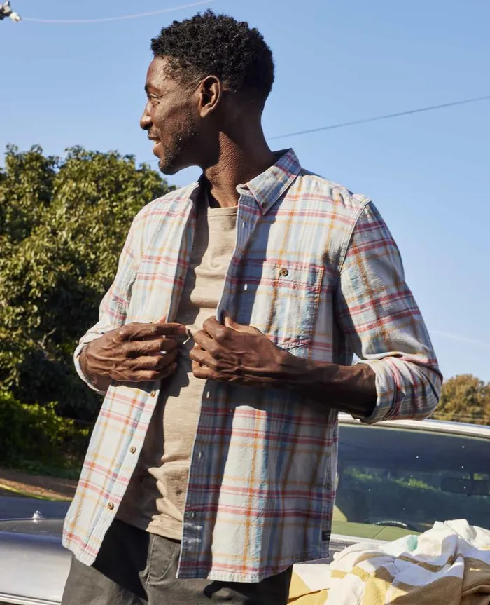 Men Shirts Toad and Co Eddy Long Sleeve Shirt Glacier