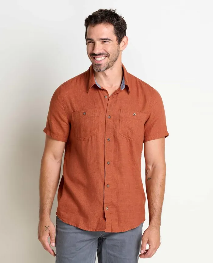 Men Shirts Toad and Co Honcho Short Sleeve Shirt Rust