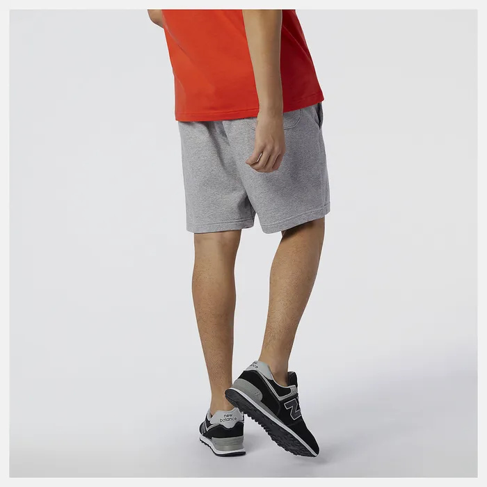 Men Shorts New Balance NB Essentials Stacked Logo Short ATHLETIC GREY Men Shorts New Balance NB Essentials Stacked Logo Short ATHLETIC GREY