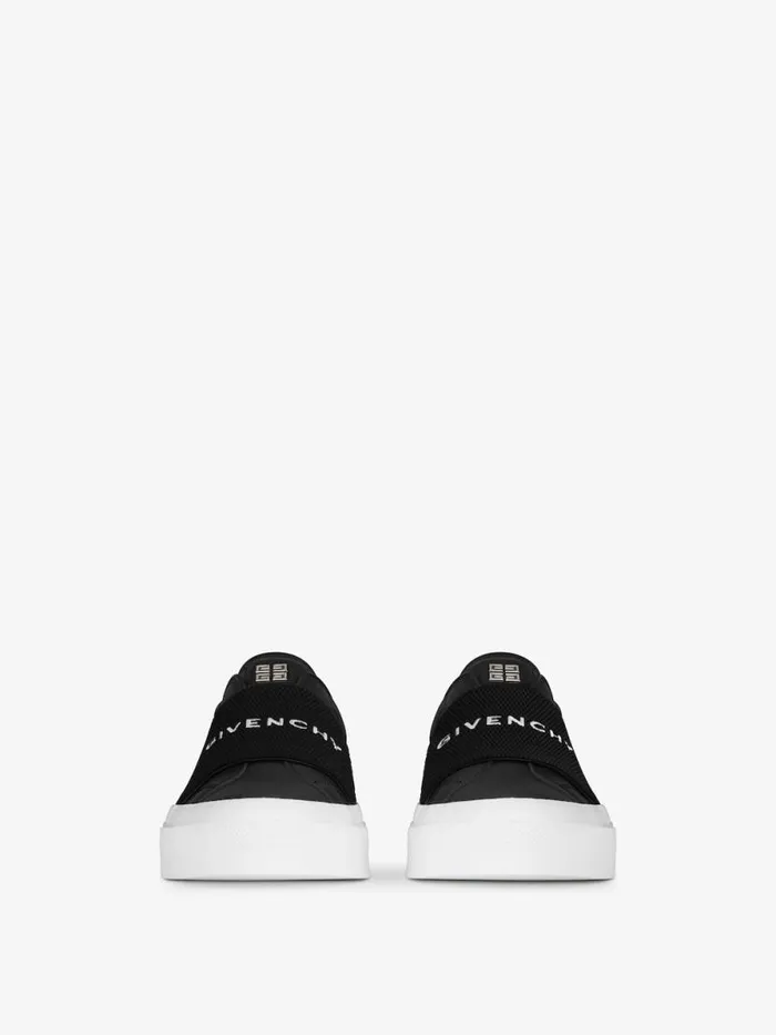 Men Sneakers Givenchy City Sport Sneakers In Leather With GIVENCHY Strap Black Men Sneakers Givenchy City Sport Sneakers In Leather With GIVENCHY Strap Black
