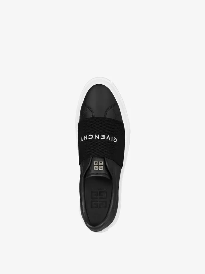 Men Sneakers Givenchy City Sport Sneakers In Leather With GIVENCHY Strap Black Men Sneakers Givenchy City Sport Sneakers In Leather With GIVENCHY Strap Black