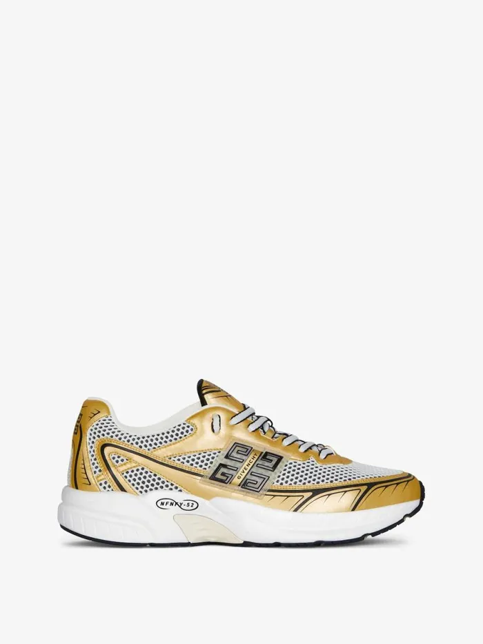 Men Sneakers Givenchy NFNTY52 Runners In Synthetic Leather And Mesh Goldenwhite Men Sneakers Givenchy NFNTY52 Runners In Synthetic Leather And Mesh Goldenwhite