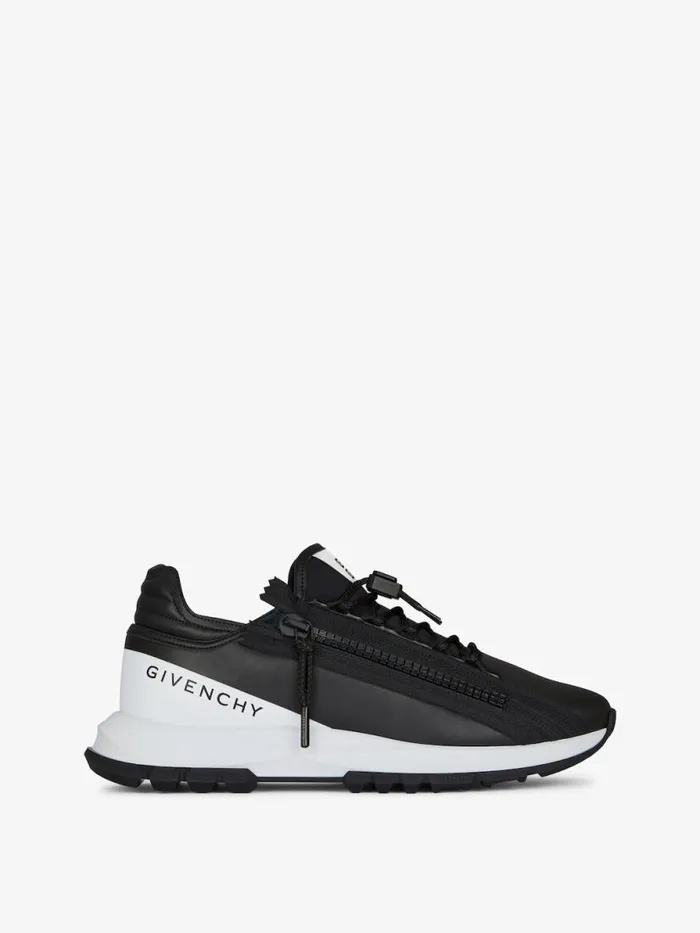 Men Spectre Givenchy Spectre Runner Sneakers In Synthetic Leather Blackwhite