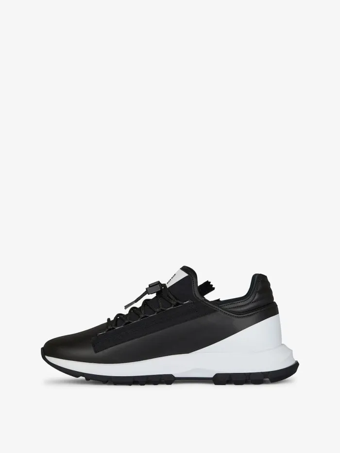 Men Spectre Givenchy Spectre Runner Sneakers In Synthetic Leather Blackwhite