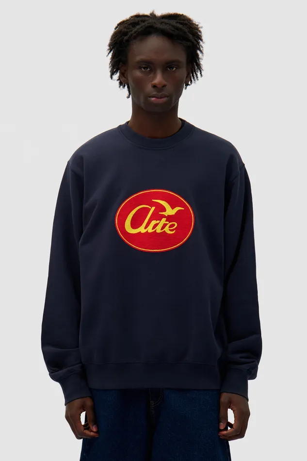 Men Sweaters Arte Antwerp Col roul avec Bird Logo Marine