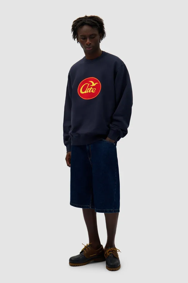 Men Sweaters Arte Antwerp Col roul avec Bird Logo Marine