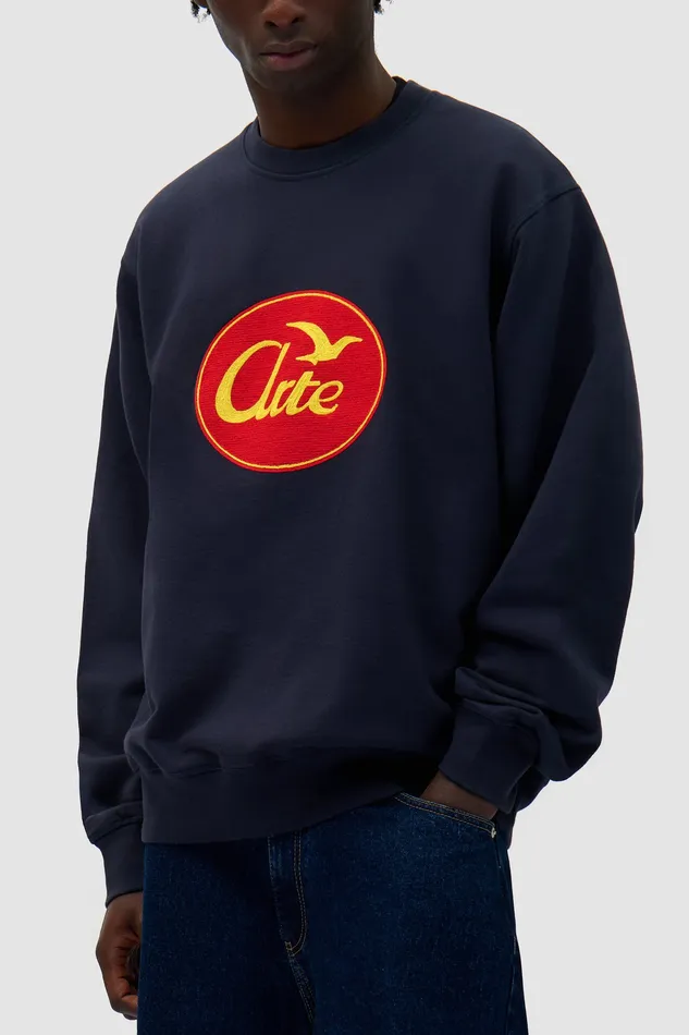 Men Sweaters Arte Antwerp Col roul avec Bird Logo Marine