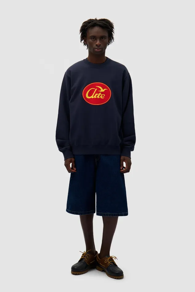 Men Sweaters Arte Antwerp Col roul avec Bird Logo Marine