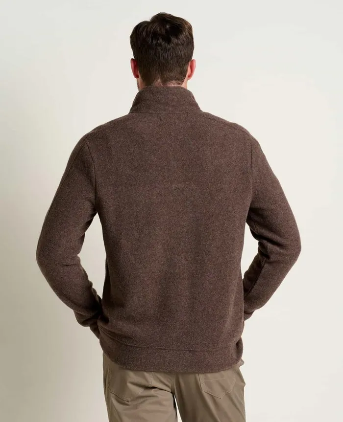 Men Sweaters Jackets and Layers Toad and Co Kennicott Quarter Zip Sweater Falcon Brown
