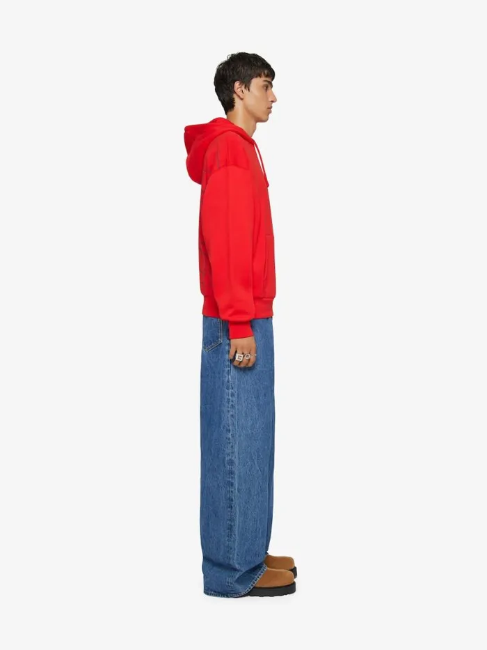 Men Sweatshirts and Hoodies Givenchy 4G Boxy Fit Hoodie In Fleece Red
