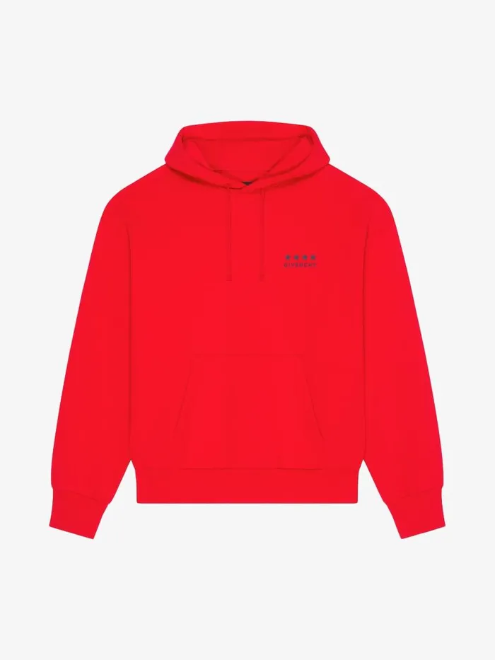 Men Sweatshirts and Hoodies Givenchy 4G Boxy Fit Hoodie In Fleece Red