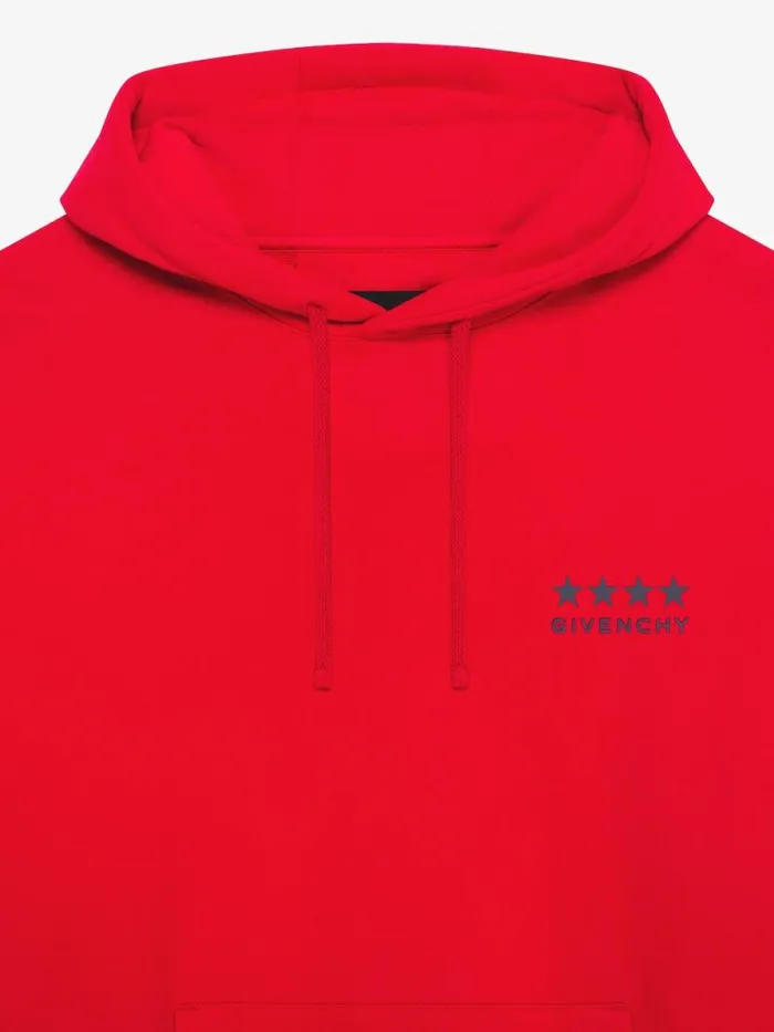 Men Sweatshirts and Hoodies Givenchy 4G Boxy Fit Hoodie In Fleece Red