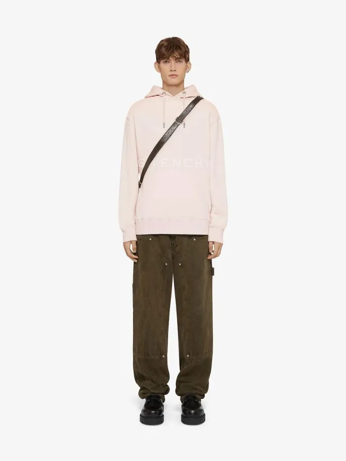 Men Sweatshirts and Hoodies Givenchy GIVENCHY 4G Slim Fit Hoodie In Fleece Nude Pink Men Sweatshirts and Hoodies Givenchy GIVENCHY 4G Slim Fit Hoodie In Fleece Nude Pink