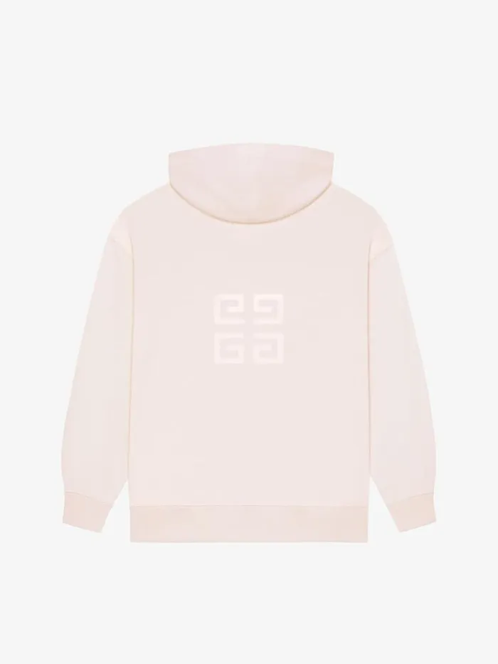 Men Sweatshirts and Hoodies Givenchy GIVENCHY 4G Slim Fit Hoodie In Fleece Nude Pink