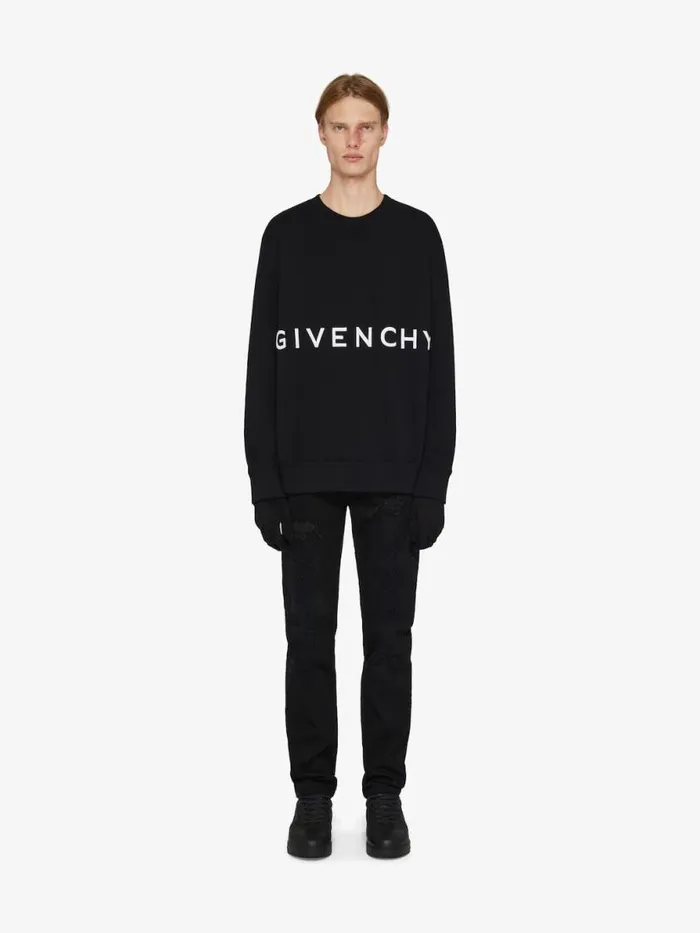 Men Sweatshirts and Hoodies Givenchy GIVENCHY 4G Slim Fit Sweatshirt In Fleece Black Men Sweatshirts and Hoodies Givenchy GIVENCHY 4G Slim Fit Sweatshirt In Fleece Black